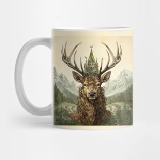 Fantastical Deer and Castle Mug